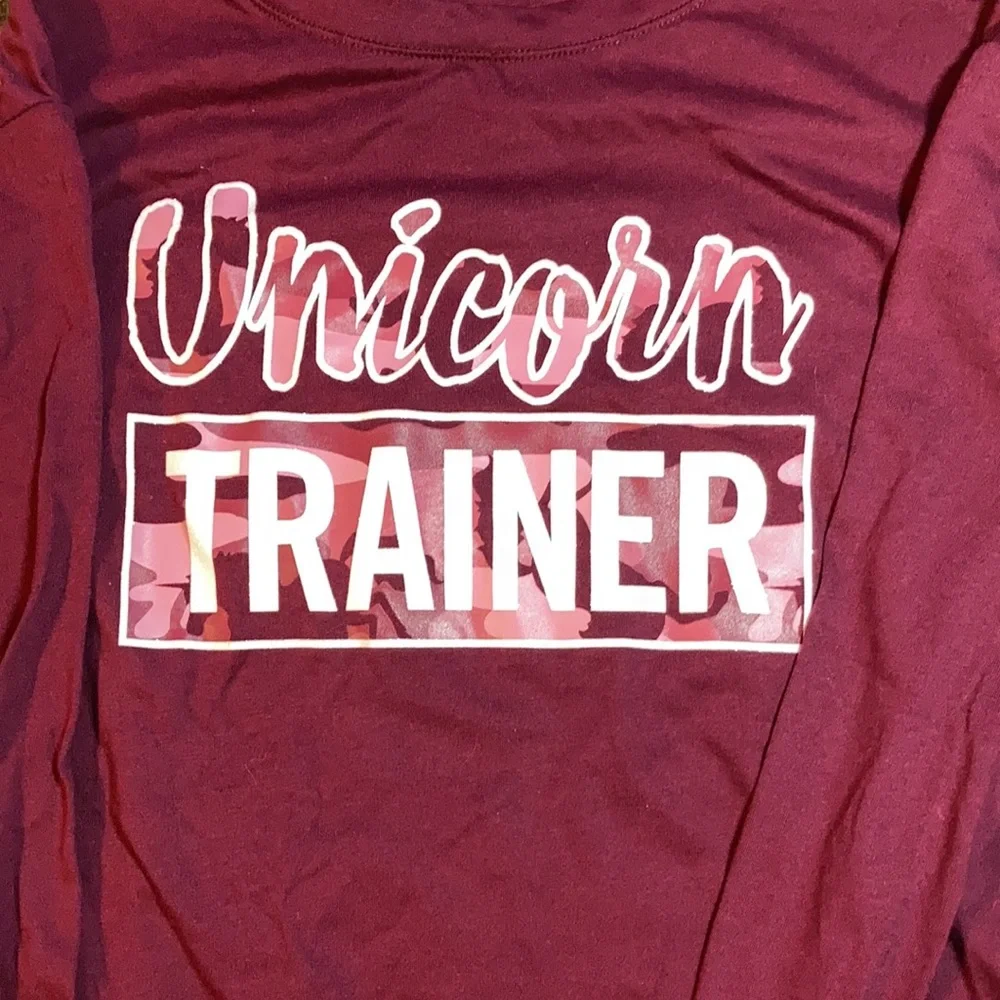 Justice Maroon Long-Sleeve (Unicorn‎ Trainer)